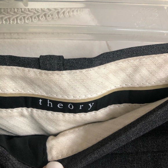 Theory Wide Leg Grey Pants - Picture 2 of 3